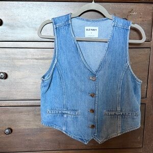Old Navy Light Blue Denim Vest